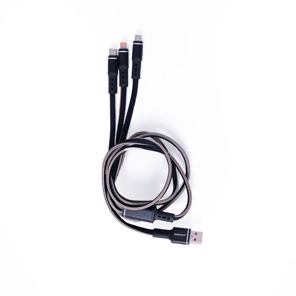RCP 263 -3-in-1 Fast Charging Cable – Lightning / Type-C / Micro USB