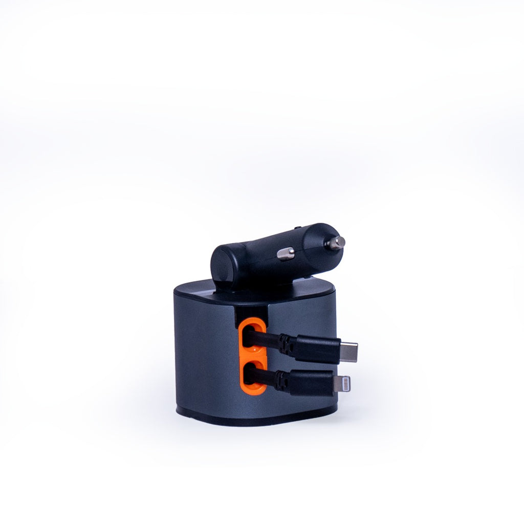 RCP213-Multi-Port Fast Car Charger – 50W Max Output with Type-C Expansion & Safety Fuse