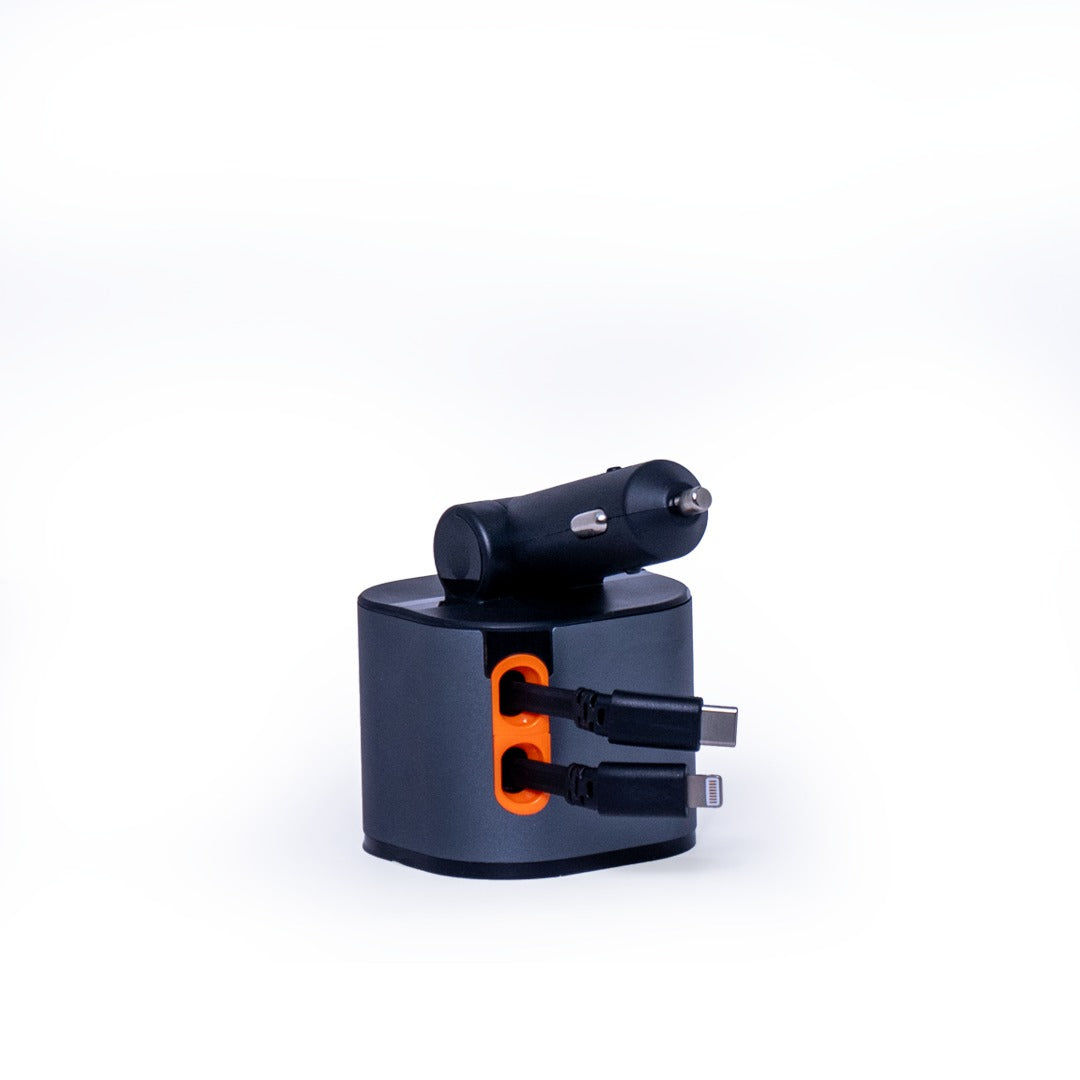 RCP213-Multi-Port Fast Car Charger – 50W Max Output with Type-C Expansion & Safety Fuse