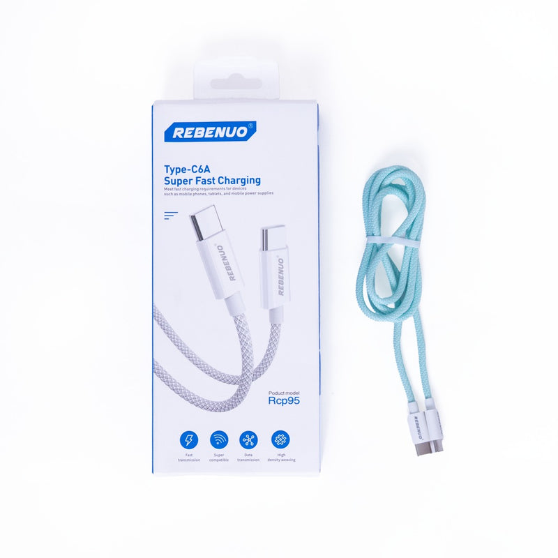 RCP95-Type-C to Type-C Fast Charging Cable – High-Speed Data & Power Transfer
