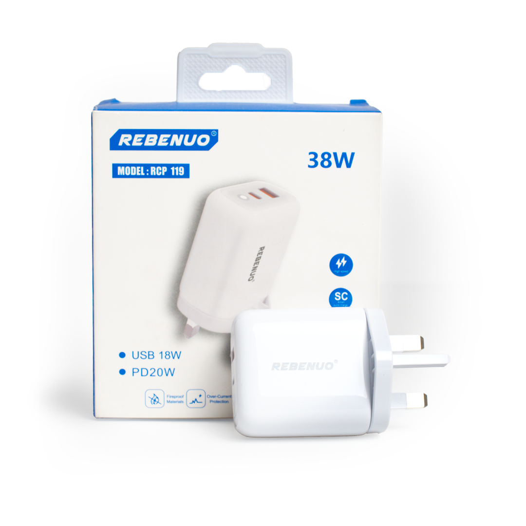 RCP119-Dual Port Fast Charger – Type-C & USB-A Output